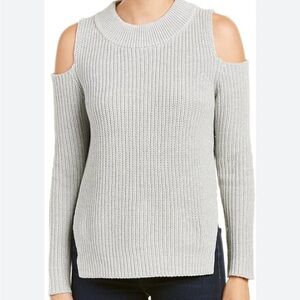 French Connection Gray Cold Shoulder Sweater in Gray Small